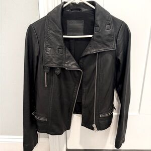 100% Lamb Leather All Saints Moto Jacket